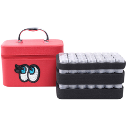 Scatola portaoggetti diamante con 84 bottiglie in plastica trasparente Modello cartone animato Scatola organizer portble di grande capacita Custodia en oferta