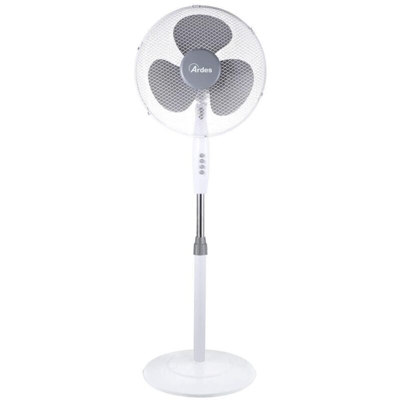 Brisa 40PB Ventilatore a Piantana 3 Pale 40cm Base Tonda 41cm Altezza Regolabile Bianco - Ardes