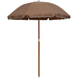 Ombrellone con Palo in Acciaio 180 cm Grigio Talpa - Marrone - Vidaxl precio
