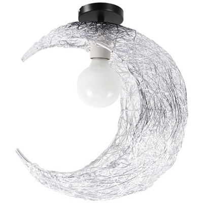 Lampada Da Soffitto A Forma Speciale Da 30 Cm, 220 V E27 * 1 Senza Lampadine, Balcone Della Camera Dei Bambini, Illuminazione Della Camera Da Letto, Lampada D'argento Con Filo Di Alluminio Dell'ingresso