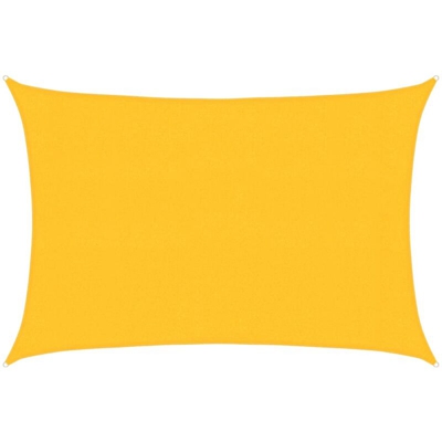 vidaXL Vela Parasole 160 g/m² Gialla 3x4,5 m in HDPE - Giallo