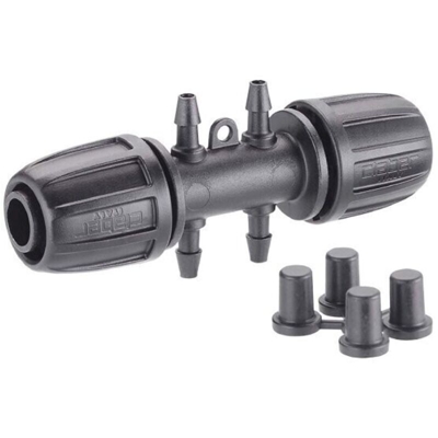 Raccordo 1/2' - 4 uscite 1/4' Block-system Rainjet Claber