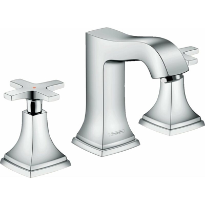 Miscelatore per lavabo Metropol Classic 3 fori 110, maniglia a croce, scarico a scomparsa, scarico a scomparsa 31306000 - 31306000 - Hansgrohe