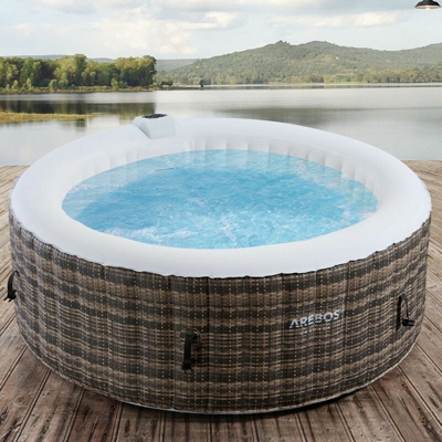 AREBOS In-Outdoor Whirlpool Spa Piscina Benessere Massaggio Gonfiaggio automatic
