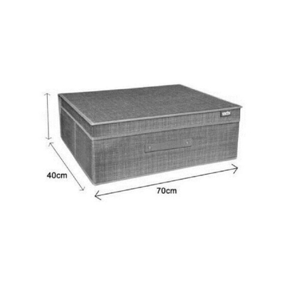 Tradeshop - BOX SCATOLA SALVASPAZIO PORTATUTTO CONTENITORE ORGANIZER 70 X 40 X 30 CM
