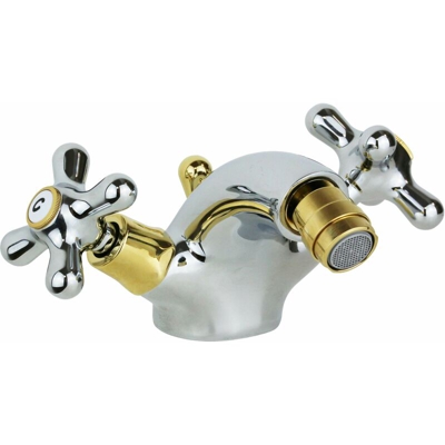 Rubinetto bidet a due maniglie Iris - Viola IRV131 IRV135 | Cromo/Oro - Iris - Piletta con salterello 1'1/4 - Paffoni