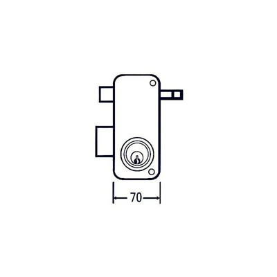 Serratura da applicare 2556 APR 70 DR - MCM