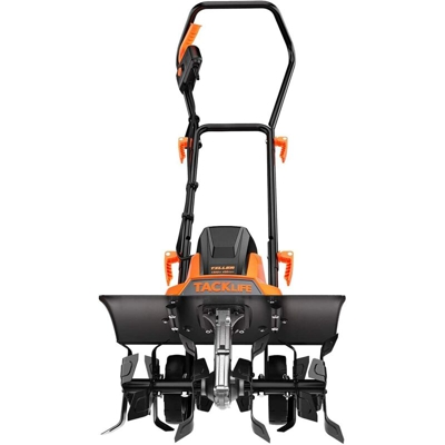 Motozappa Elettrica, 1500W Motocoltivatore, 32-45cm Larghezza di Lavoro, 20 cm Profondità Massima, 6 Potente Lame, Ruote Regolabili, Impugnatura