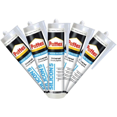 Silicone universale trasparente 5 pezzi - Pattex