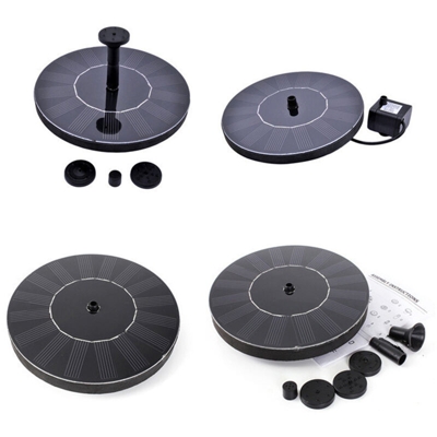 Happyshopping - Pompa dell'acqua a trasmissione diretta senza spazzole per laghetto galleggiante solare | 1.4W 150L / h nero | non richiede