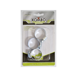 Set 3 pezzi fascette stringitubo in acciaio al carbonio zincato, 21-41mm en oferta