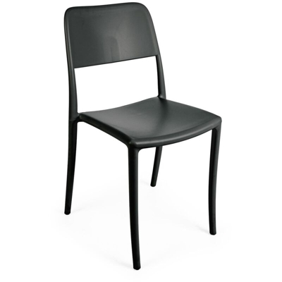 Sedia 'Missy' arredamento da interno ed esterno, per bar e ristorante in polipropilene fiber-glass -Antracite