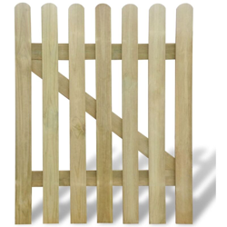 Cancello da Giardino in Legno 100x120 cm - Marrone - Youthup en oferta