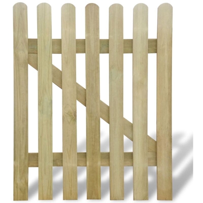 Cancello da Giardino in Legno 100x120 cm - Marrone - Youthup