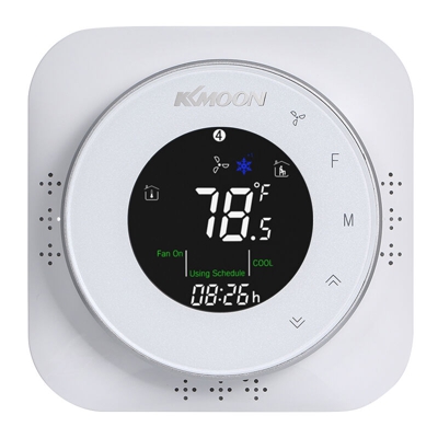 Asupermall - Termostato programmabile di riscaldamento / raffreddamento KKmoon WiFi Regolatore di temperatura AC / DC 24V con connessione WiFi
