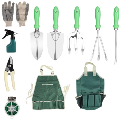 Set di attrezzi da giardino multifunzionali da 11 pezzi