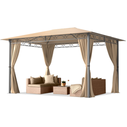 Gazebo da Giardino 3x4 m - PREMIUM 100% impermeabile - con 4 teli laterali - ca. 220g/m² telo del tetto color ocra características