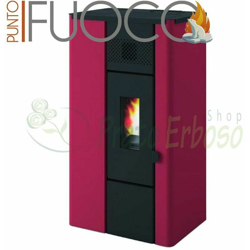 Punto Fuoco - Noa - Stufa a pellet da 6.3 Kw rossa características