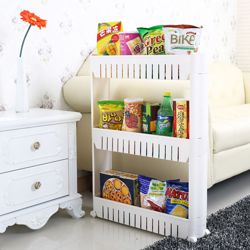 Drillpro - Slim Slide Out Trolley Storage Holder Rack Organizer Cucina Bagno (bianco, 3 livelli) en oferta