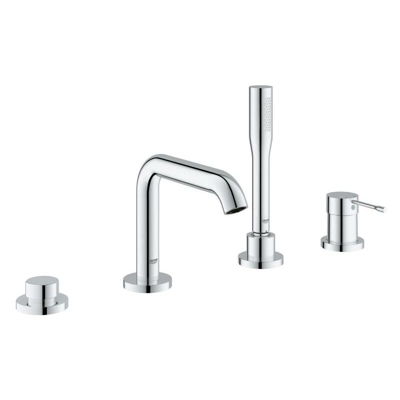 Vasca da bagno Grohe Essence 4 fori monocomando DN 15, con doccetta, colorazione: super acciaio - 19578DC1