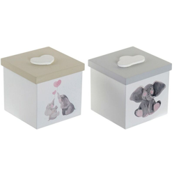 Scatola Decorativa Legno (2 pcs) (11.5 x 11.5 x 11 cm) - Dkd Home Decor características
