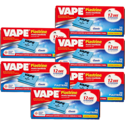 Vape piastrine insetticida zanzare per elettroemanatore 6 scatole da 30 piastrine en oferta