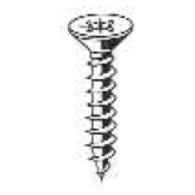 6 VITI PER FERRO AUTOFILETTANTI - TESTA PIANA SVASATA CON TAGLIO A CROCE 5,5X25MM - Oreca