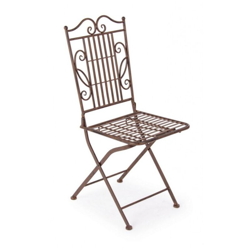 Sedia pieghevole in acciaio Marrone MELANIE 38x51x h92 cm características