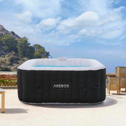 AREBOS Vortice di Piscina Termale Benessere Riscaldamento Massaggio Gonfiabile en oferta