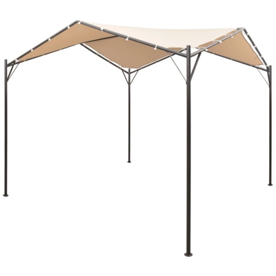 Gazebo Padiglione Tenda Tettoia 4x4 m in Acciaio Beige - Beige - Youthup