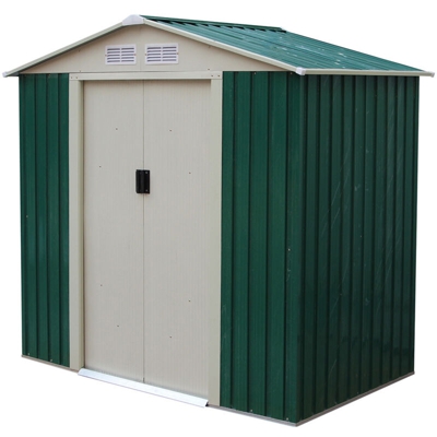 Casetta Metallica Gardiun Yorkshire 2,43 m² Esterni 121x201x190 cm Acciaio ZIncato Verde