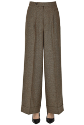 Wide leg melange trousers precio