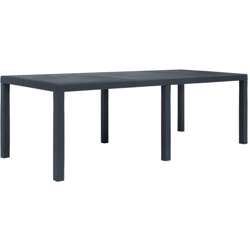 Asupermall - Tavolo da Giardino Antracite 220x90x72 cm Plastica Stile Rattan en oferta