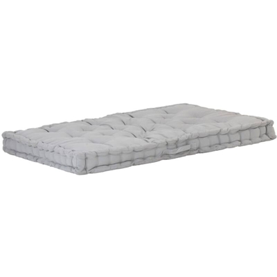 Cuscino per Pallet e Pavimento in Cotone 120x80x10 cm Grigio - Grigio - Vidaxl