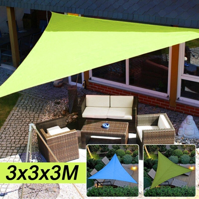 Drillpro - 300 * 300 * 300 cm Triangolare Impermeabile UV Tenda da sole Tappetino per vela Tappetino da giardino Tappetino da giardino Tenda da sole