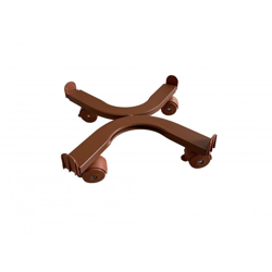 PORTAFIORIERA Portavasi Quadro in Acciaio Colore Terracotta SPEEDY 33,5x33,5 cm con RUOTE en oferta