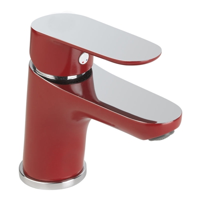 EUROSANIT Miscelatore per lavabo Kevon, cromato/rosso