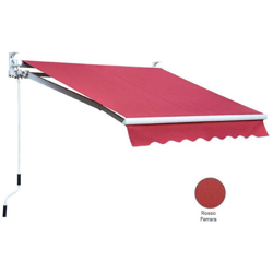 Tende da sole a Bracci Balcone Alluminio Avvolgibile a Barra quadra San Giorgio - Dimensioni: 4 x 3 m - Colore: Rosso Ferrara precio