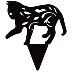 Oggetti di scena di Pasqua Pastorale Garden Yard Black Cat Insert Card Outdoor Prato Animal Ornaments,Black E Style precio