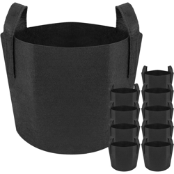 Sacchi per piante in crescita Contenitore di tessuto Borse da 8 litri 23x25cm 10-pack - Primematik características