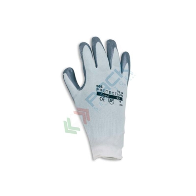 Guanti da lavoro in nitrile con maglia in nylon elasticizzata, certificati CE, EN 388, taglia 8 (Taglia 8)