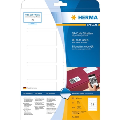HERMA 9643 etichetta per stampante Bianco Etichetta per stampante autoadesiva