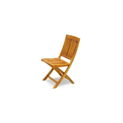Set 2 sedie da giardino in legno di Eucalipto con struttura pieghevole a libro