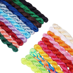 Elite 20 confezioni di filo di nylon Kumihimo, corda di nylon da 1 mm per la creazione di gioielli fai da te, braccialetto di filo di Shamballa, 20 características