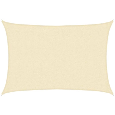 vidaXL Vela Parasole 160 g/m² Crema 2,5x3,5 m in HDPE - crema