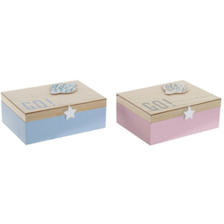 Scatola Decorativa Go! Legno MDF (2 pcs) (22 x 15 x 8 cm) - Dkd Home Decor características