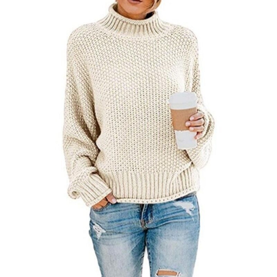 Maglione donna elegante inverno dolcevita maglione lavorato a maglia maglione grosso maglione lavorato a maglia casual maglione manica lunga