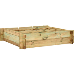 Letto Rialzato 90x90x20 cm in Legno Impregnato - Marrone - Vidaxl en oferta