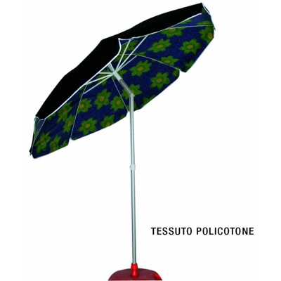 Ombrellone Elba 200/8 Policotone Duplex Palo Alluminio