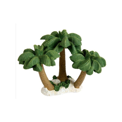 Decorazione per acquari isola con 3 palma